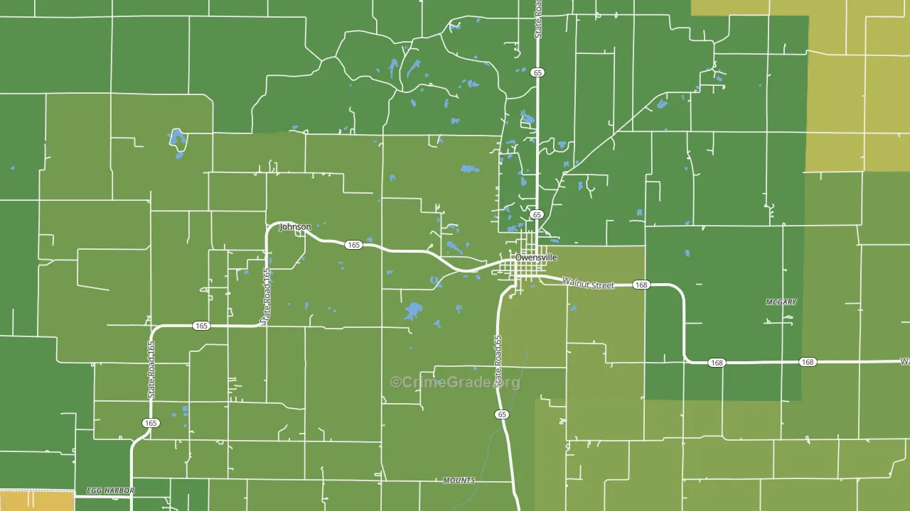 47665, IN Map of Theft Rates