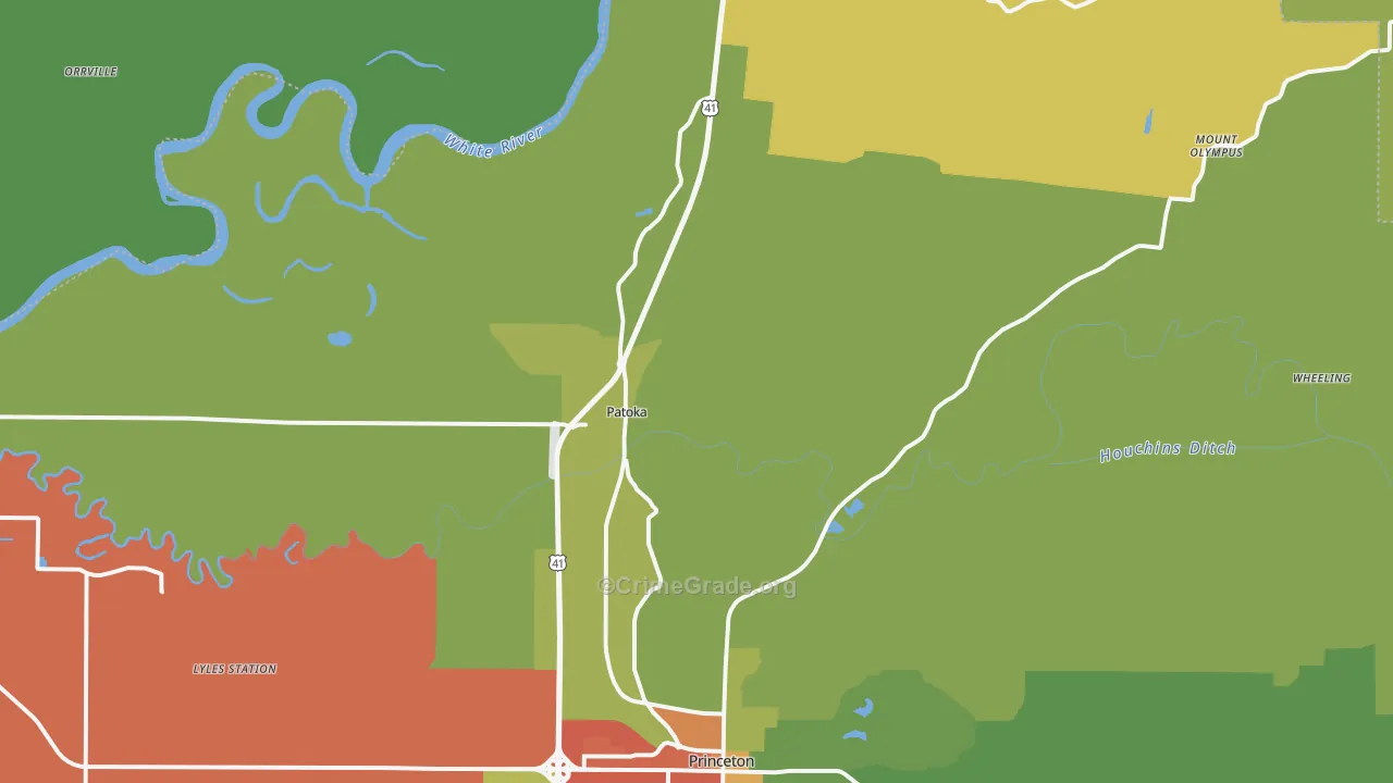 47666, IN Map of Theft Rates