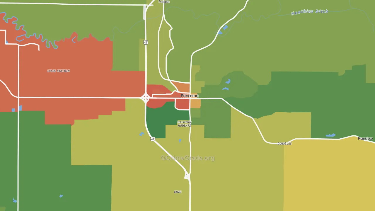 47670, IN Map of Theft Rates