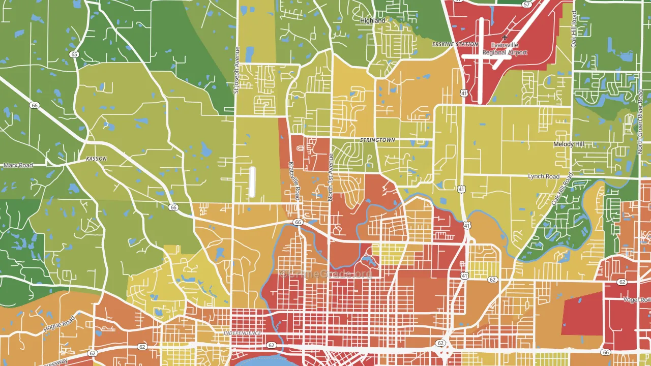 47710, IN Map of Theft Rates