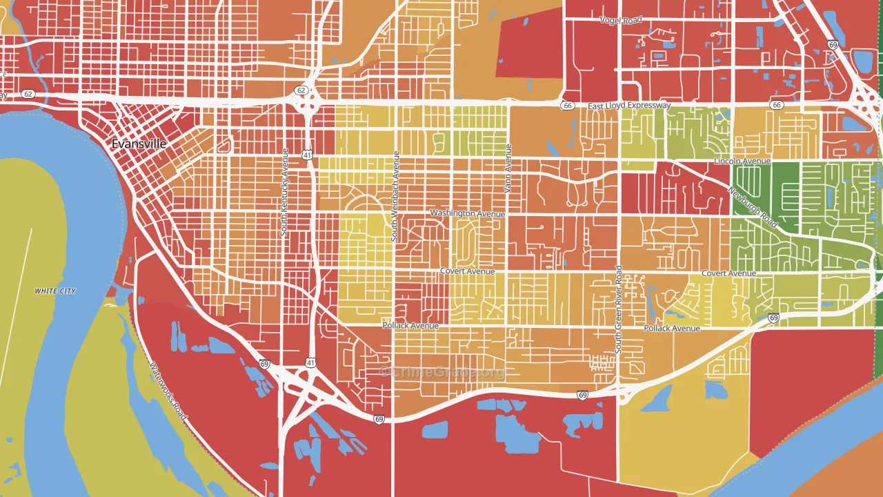 47714, IN Map of Theft Rates