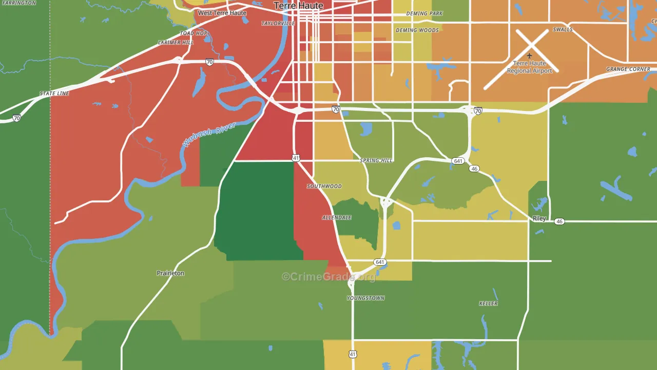 47802, IN Map of Theft Rates
