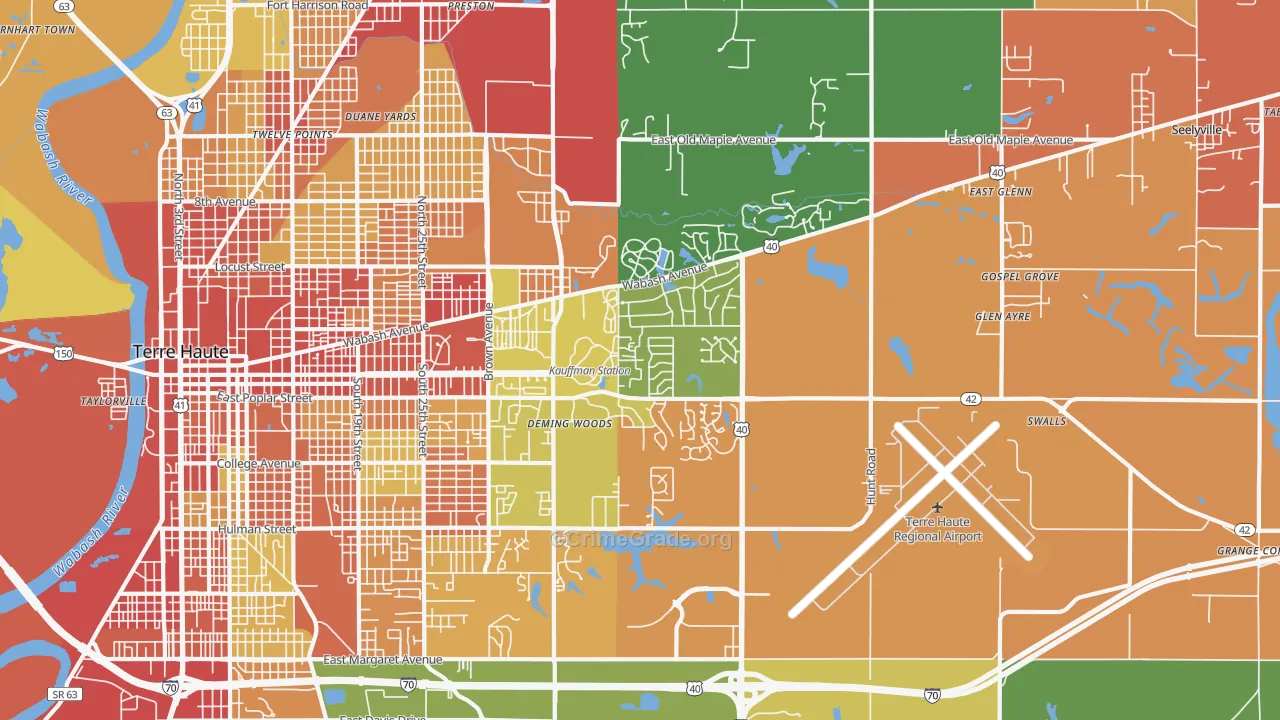 47803, IN Map of Theft Rates