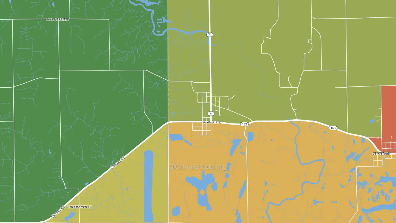 47831, IN Map of Theft Rates