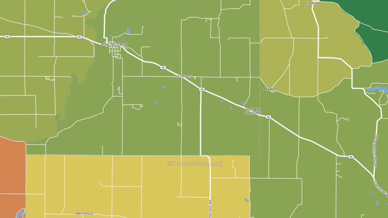 47833, IN Map of Theft Rates