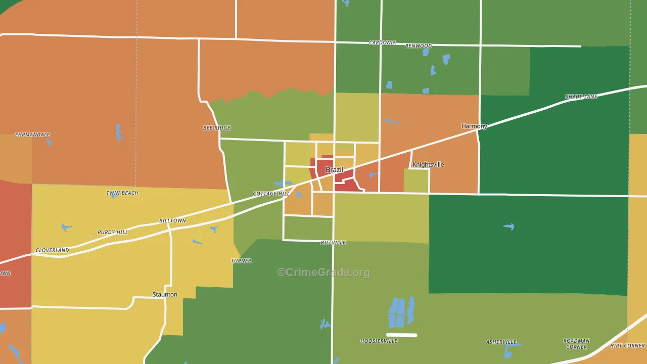 47834, IN Map of Theft Rates