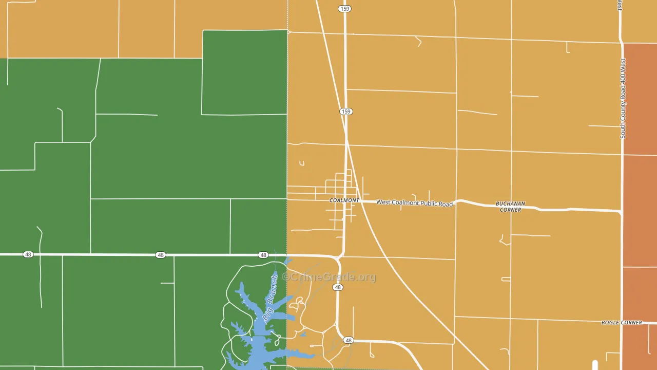 47845, IN Map of Theft Rates