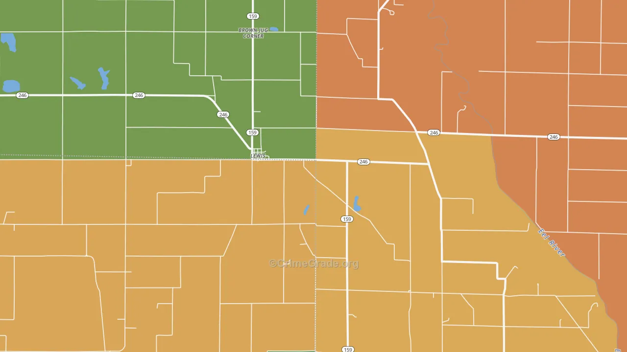 47858, IN Map of Theft Rates