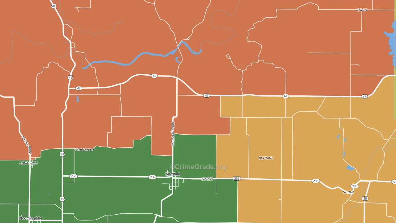 47859, IN Map of Theft Rates