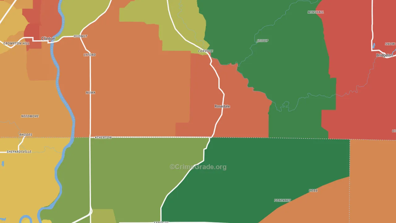 47874, IN Map of Theft Rates