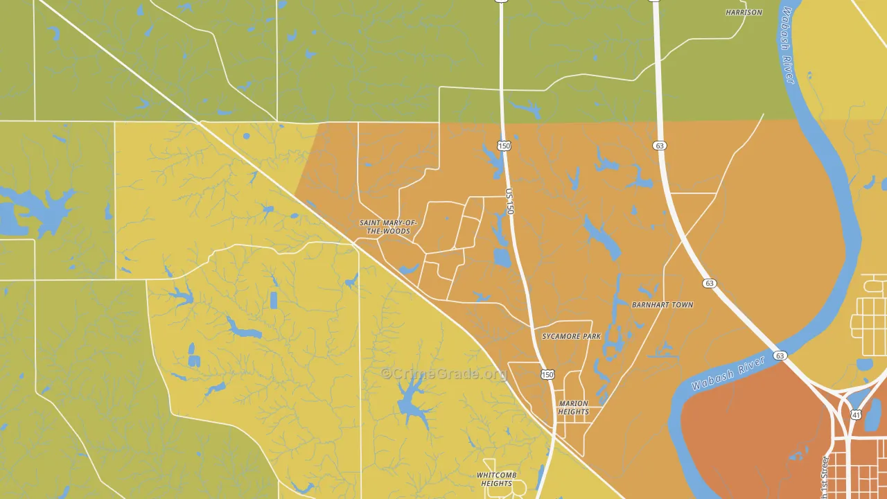 47876, IN Map of Theft Rates