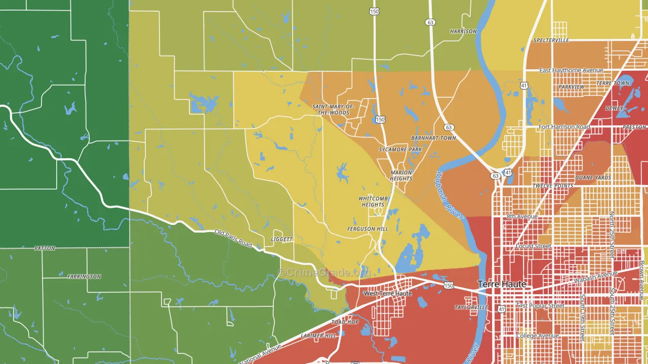 47885, IN Map of Theft Rates