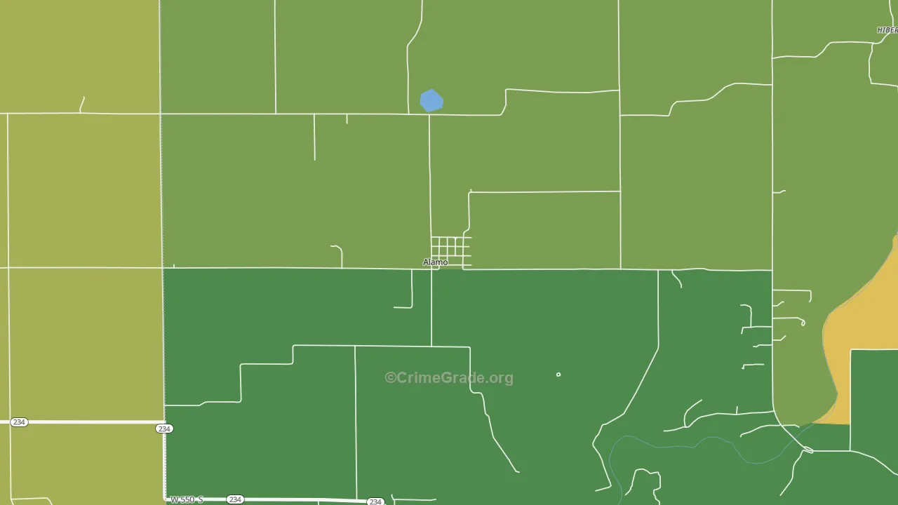 47916, IN Map of Theft Rates