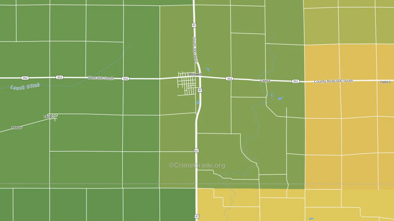47921, IN Map of Theft Rates