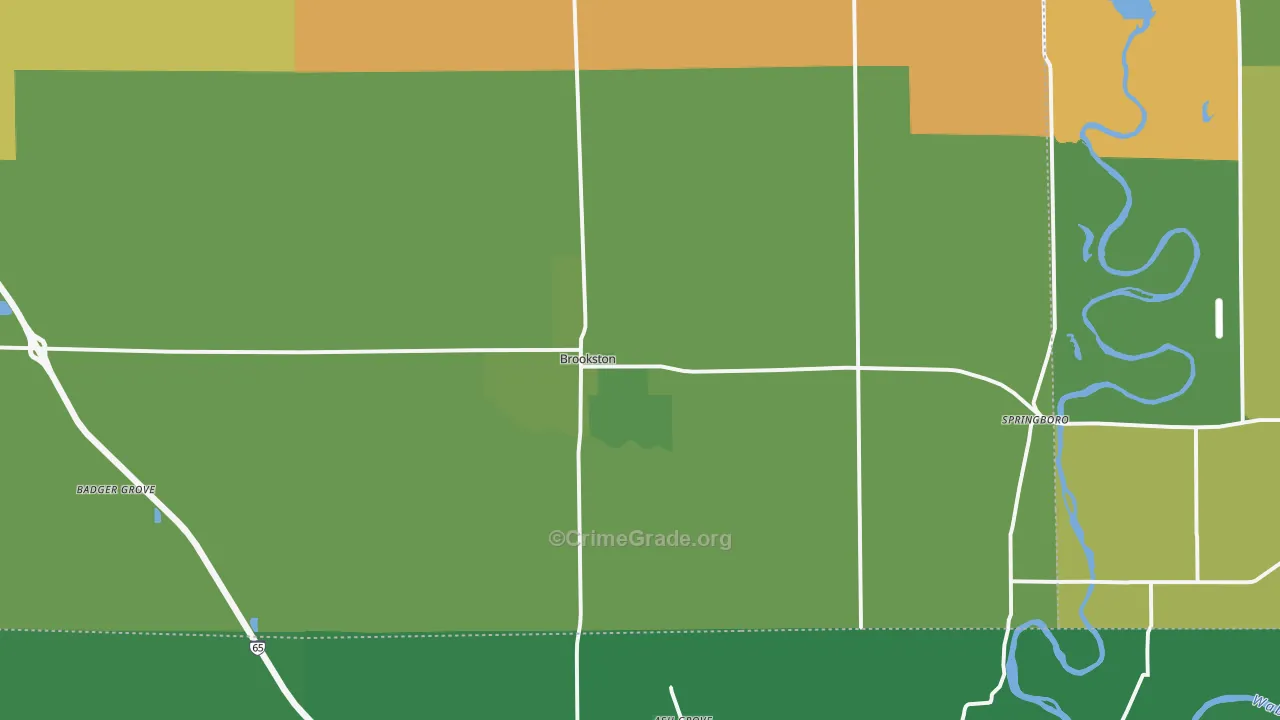 47923, IN Map of Theft Rates