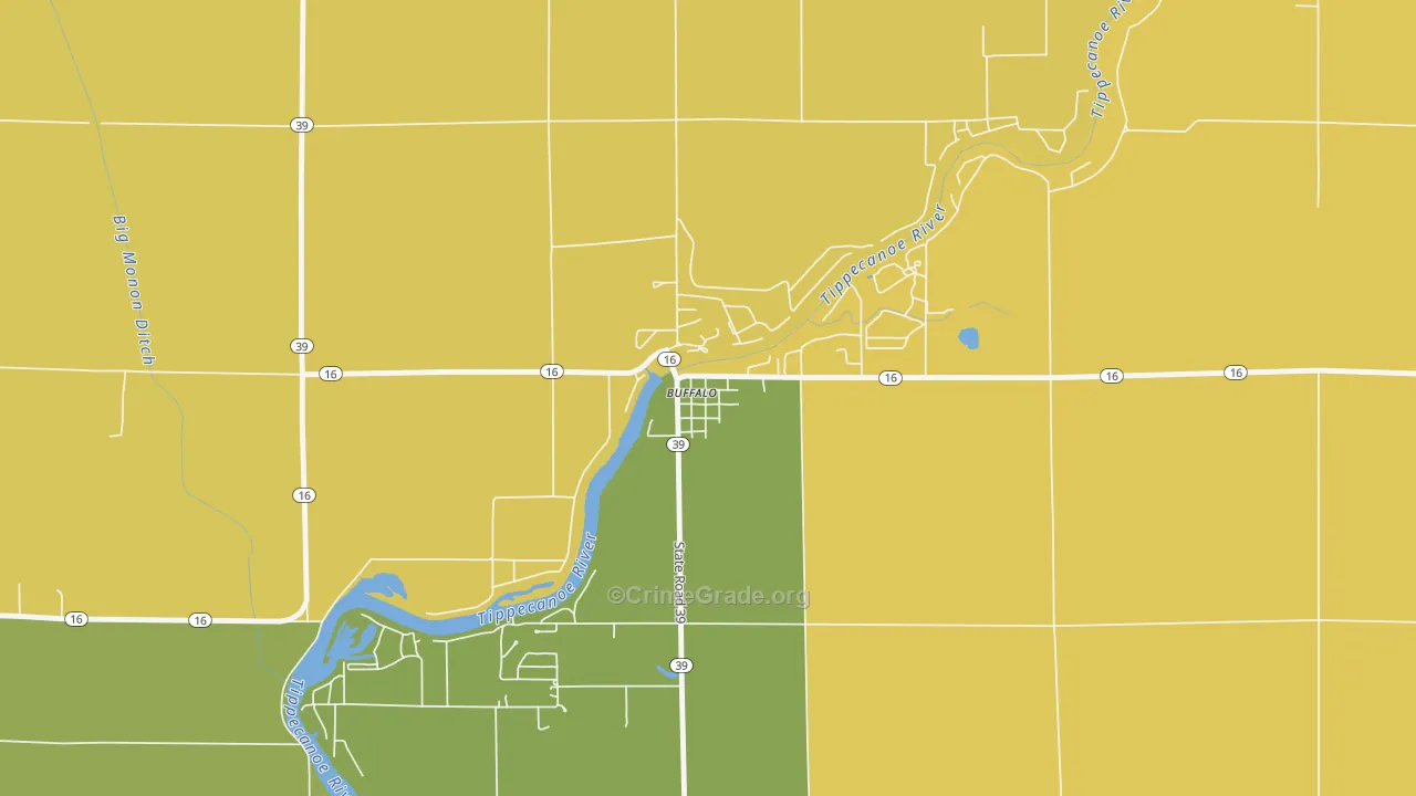 47925, IN Map of Theft Rates