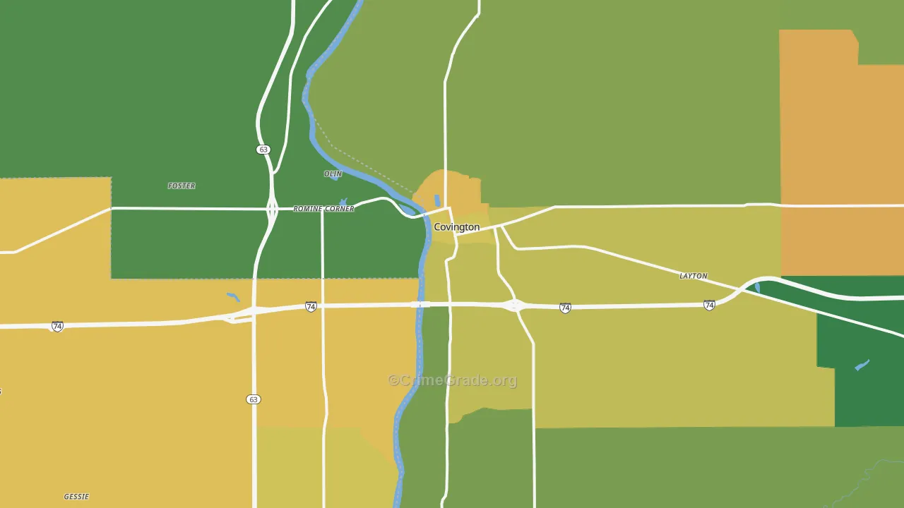 47932, IN Map of Theft Rates