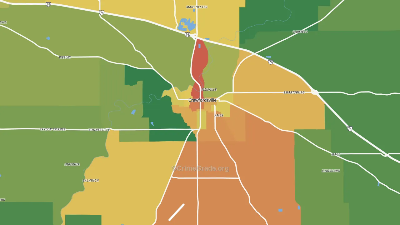 47933, IN Map of Theft Rates