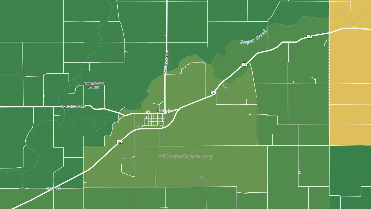 47940, IN Map of Theft Rates