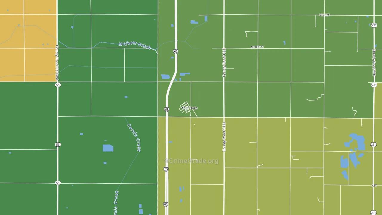 47943, IN Map of Theft Rates