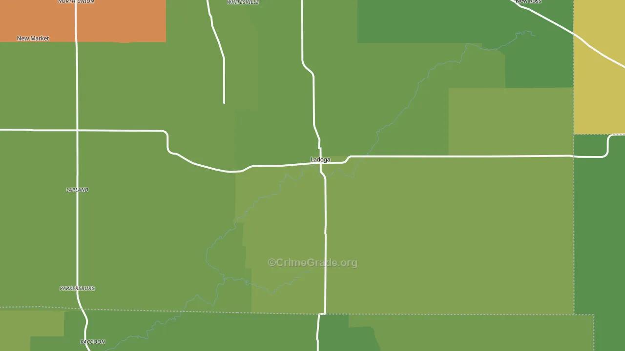 47954, IN Map of Theft Rates