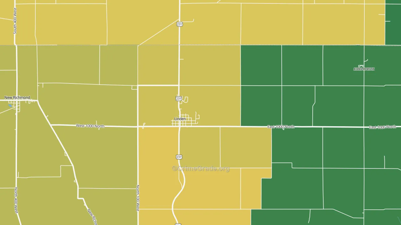 47955, IN Map of Theft Rates