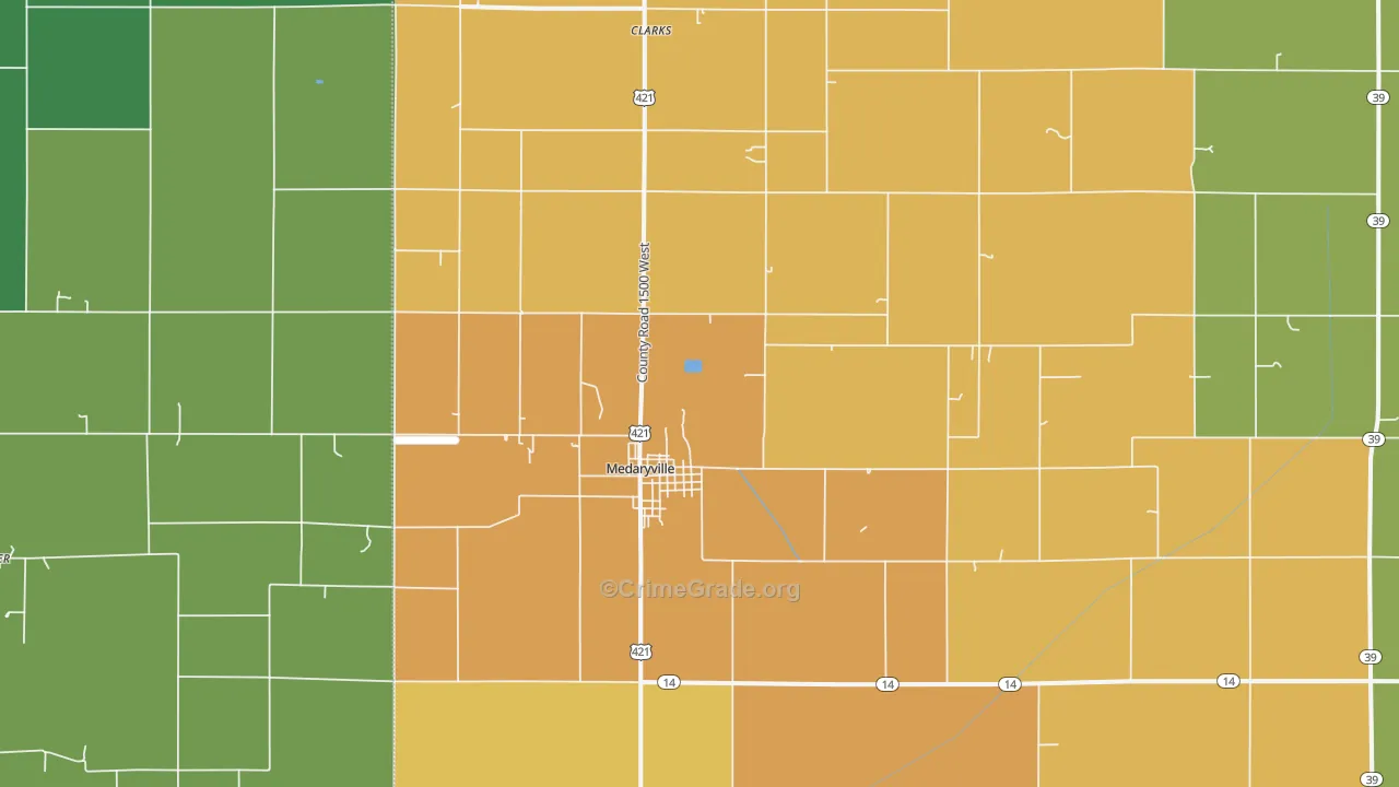 47957, IN Map of Theft Rates