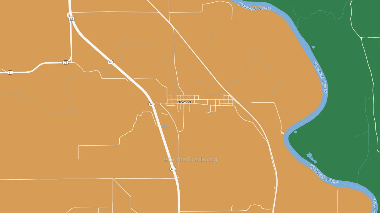 47966, IN Map of Theft Rates