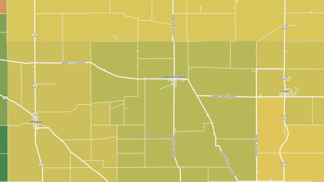 47967, IN Map of Theft Rates