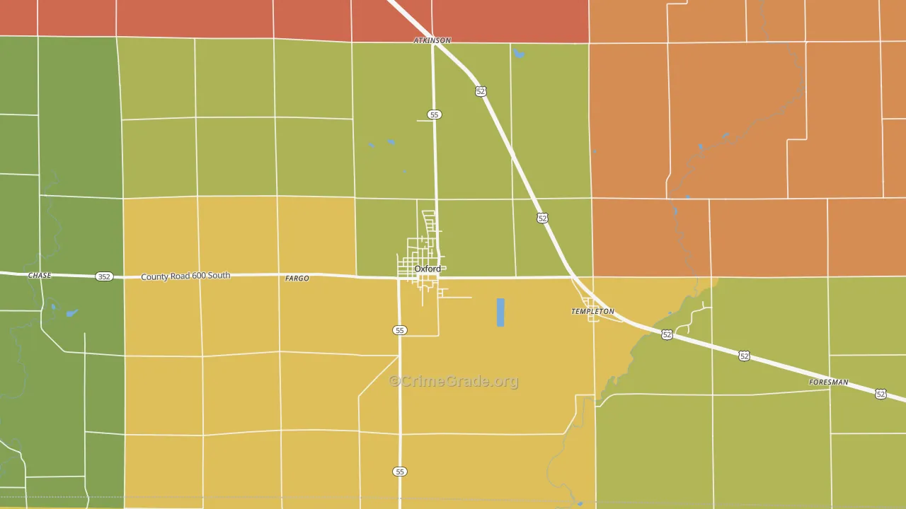 47971, IN Map of Theft Rates