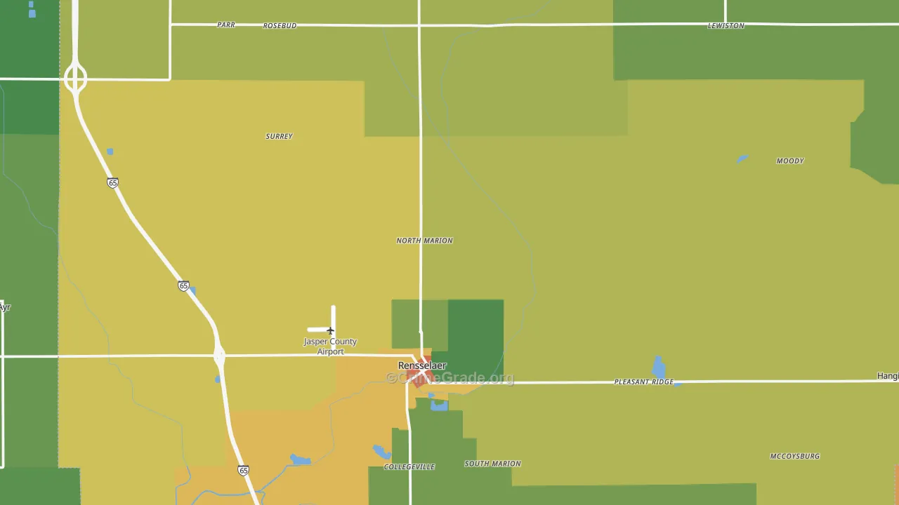 47978, IN Map of Theft Rates