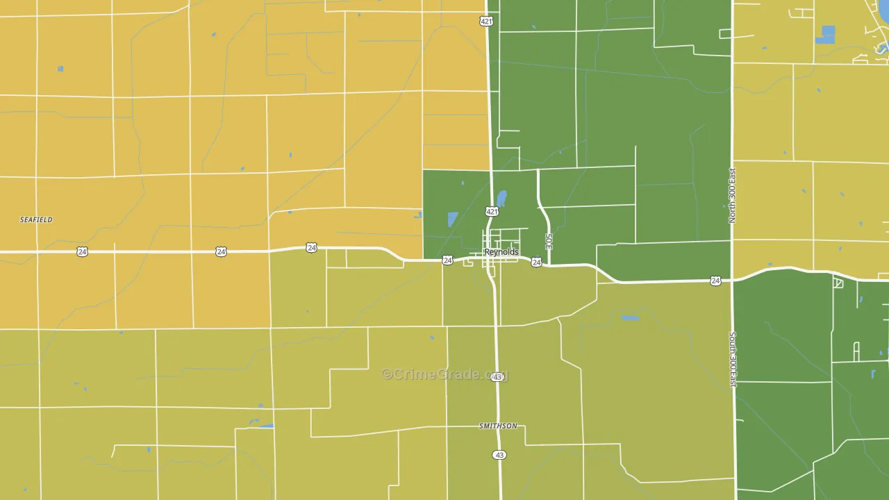 47980, IN Map of Theft Rates