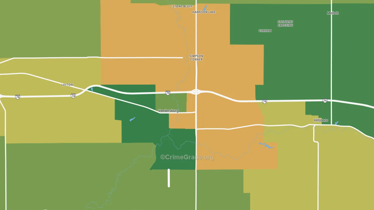 47987, IN Map of Theft Rates