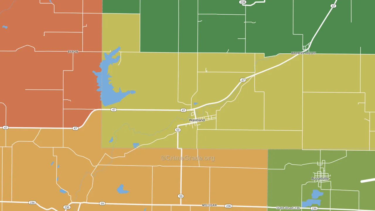 47989, IN Map of Theft Rates