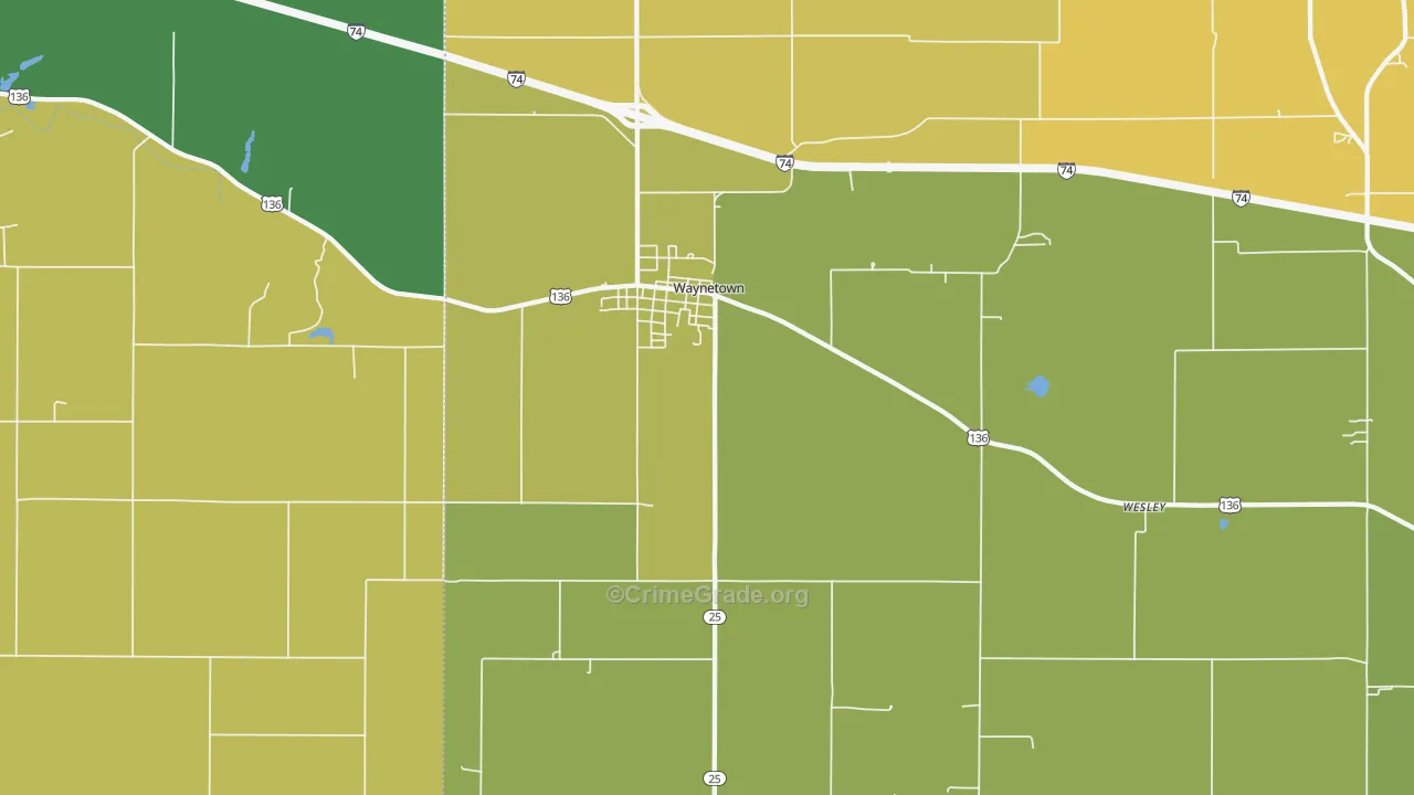 47990, IN Map of Theft Rates