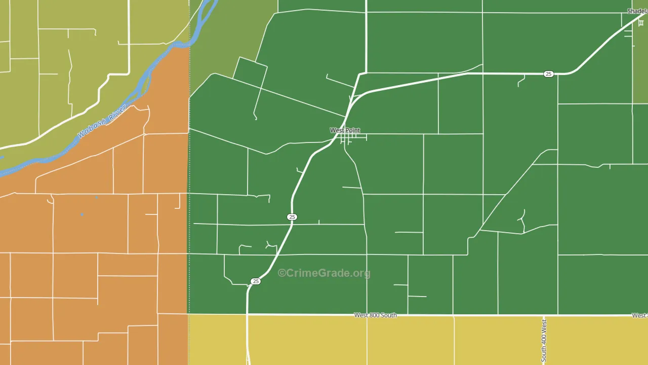 47992, IN Map of Theft Rates