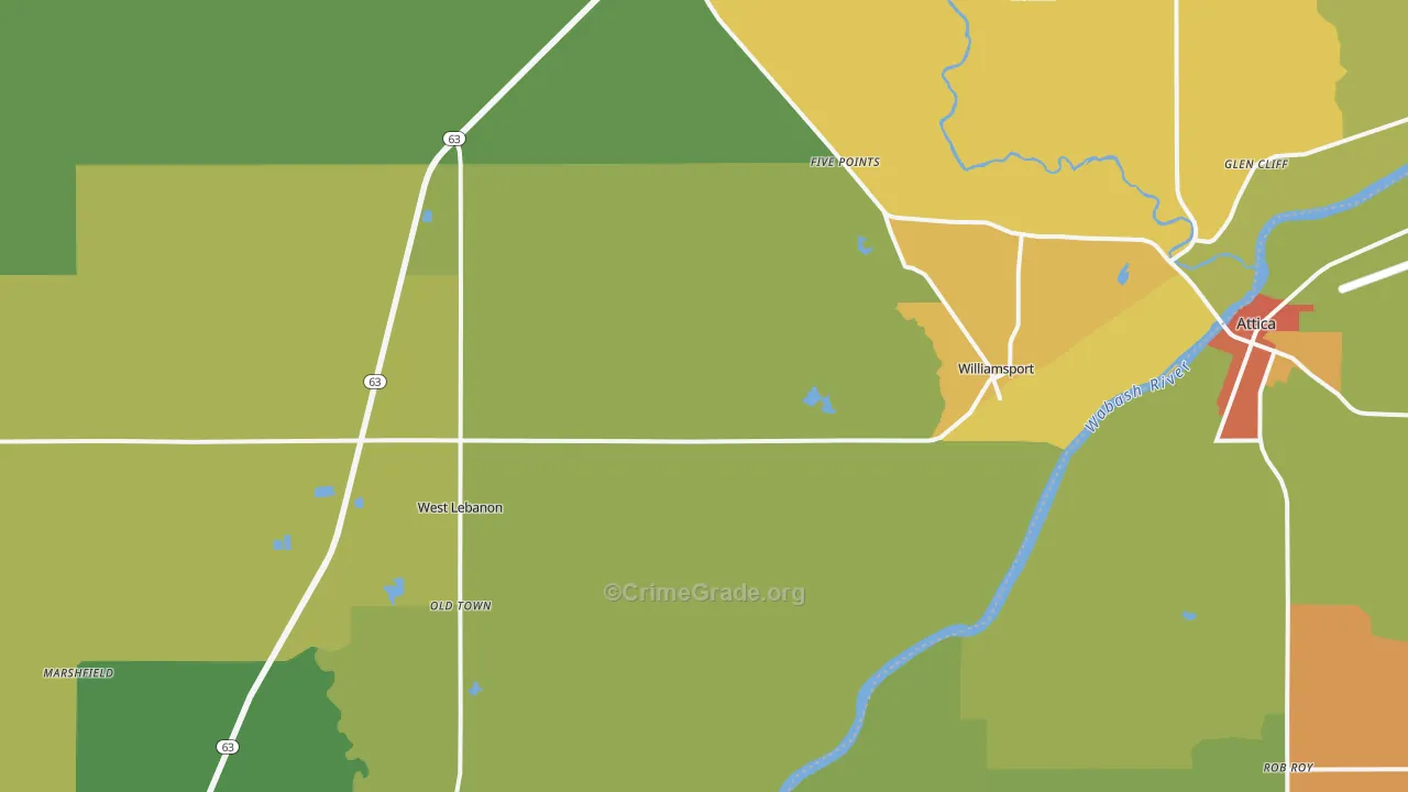 47993, IN Map of Theft Rates
