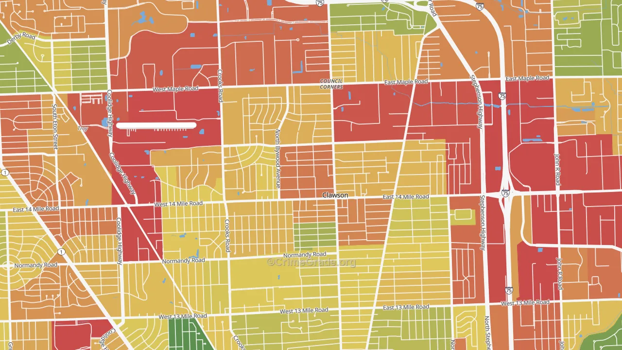 48017, MI Map of Theft Rates