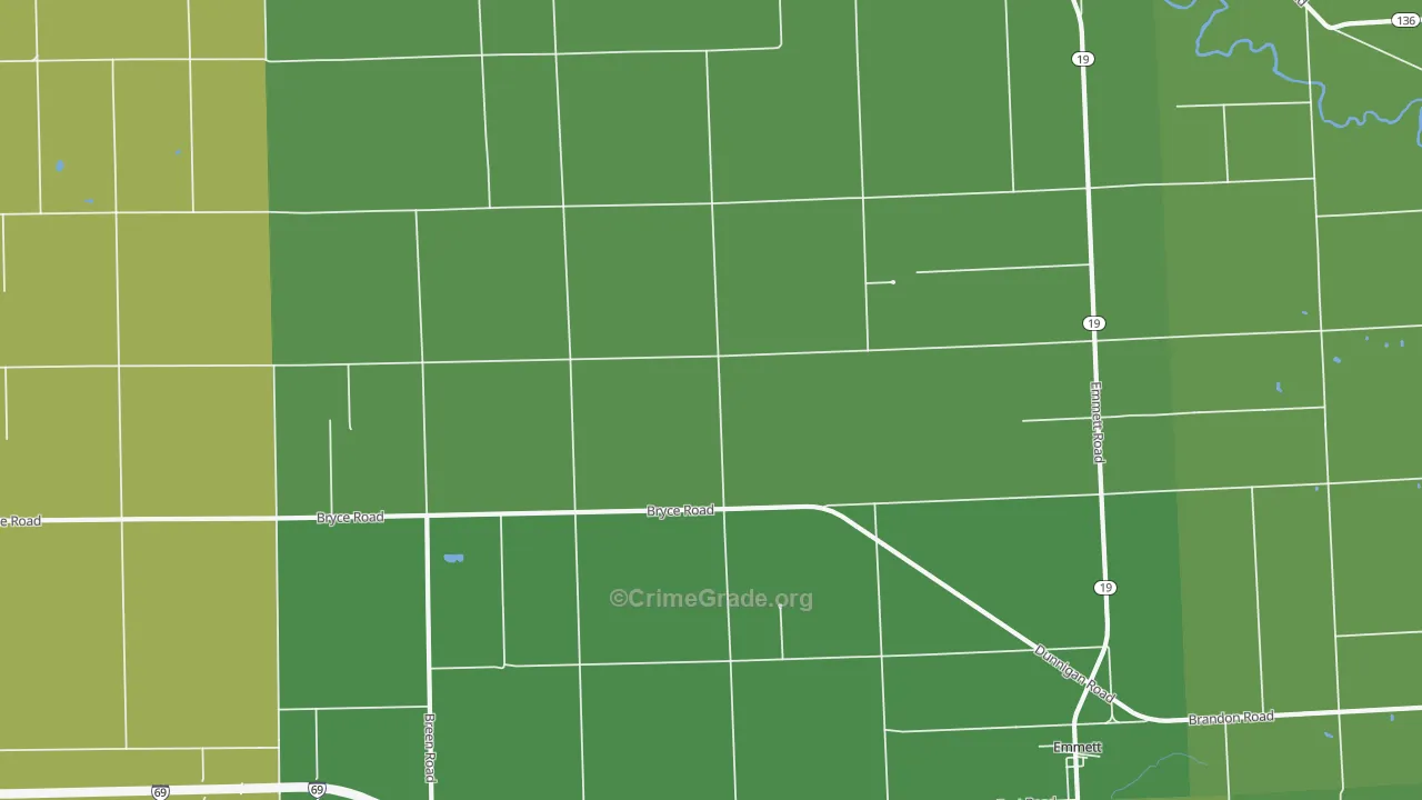 48022, MI Map of Theft Rates