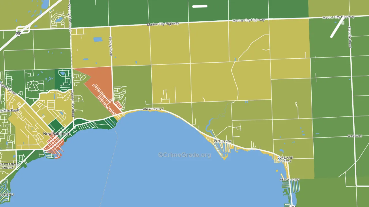 48023, MI Map of Theft Rates