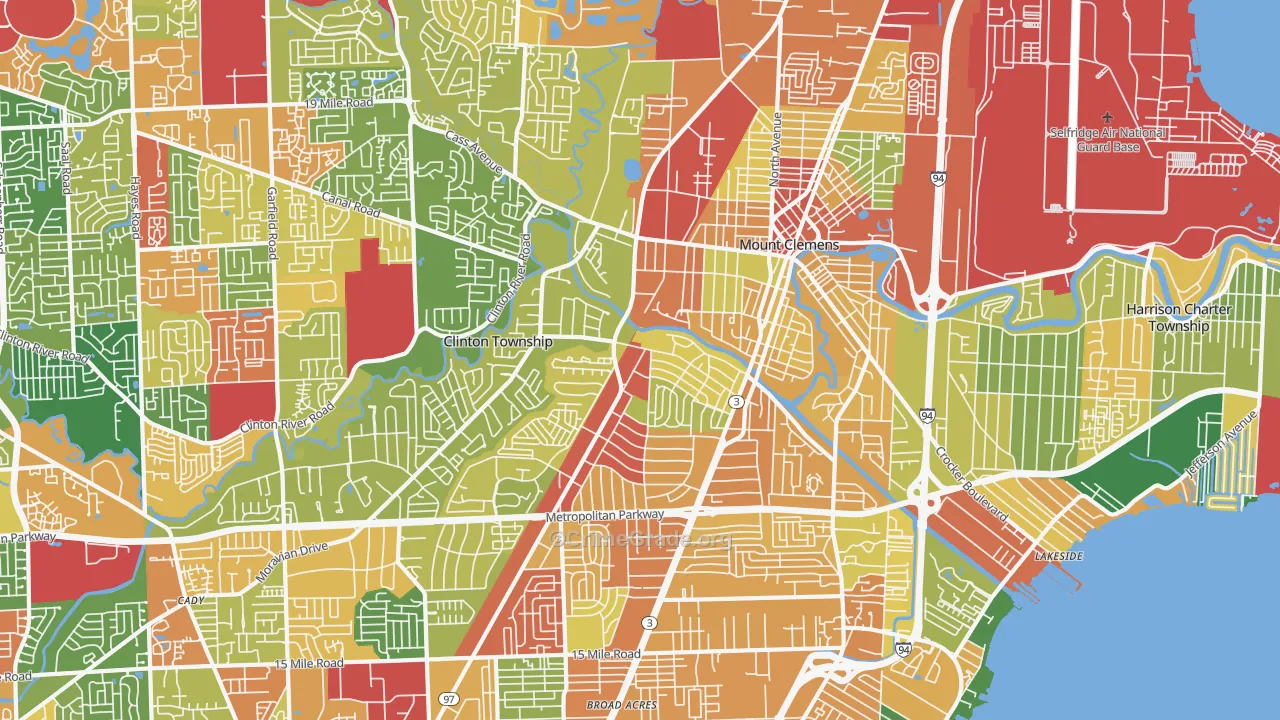 48036, MI Map of Theft Rates
