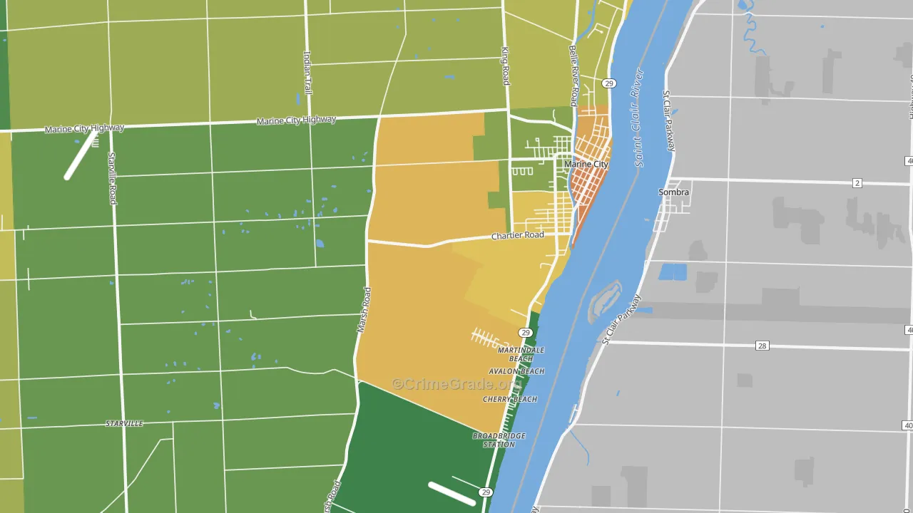 48039, MI Map of Theft Rates