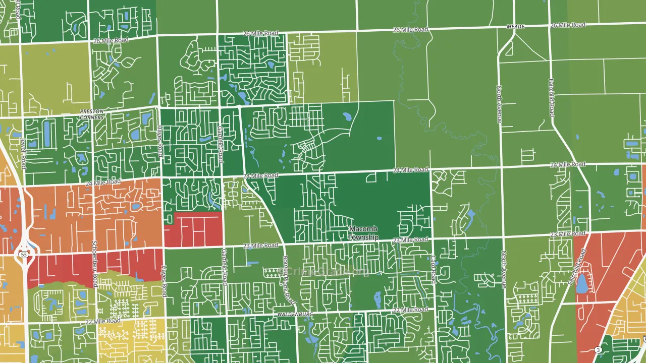 48042, MI Map of Theft Rates