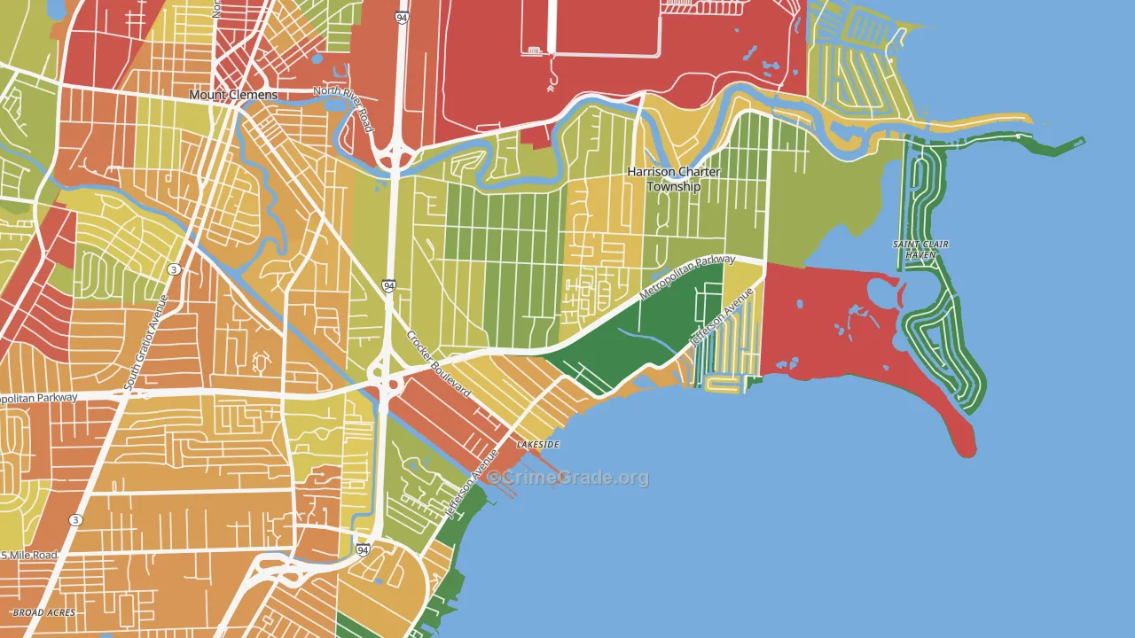 48045, MI Map of Theft Rates