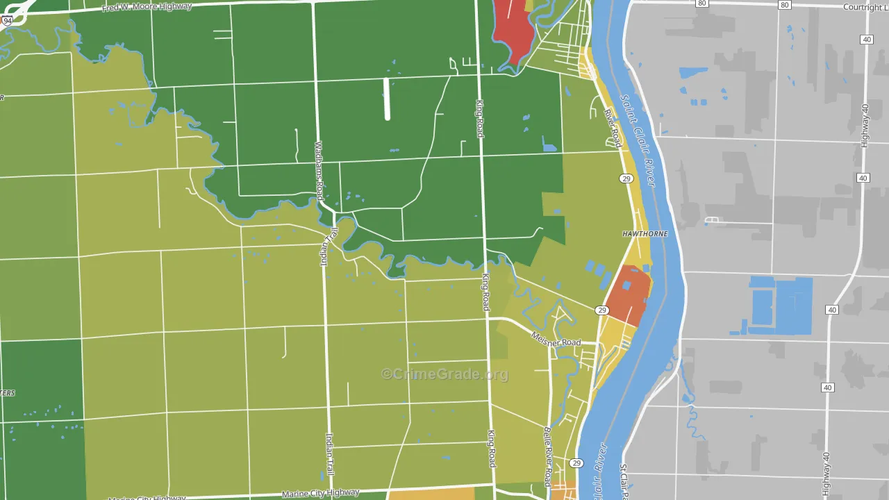 48054, MI Map of Theft Rates