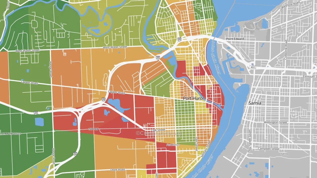 48060, MI Map of Theft Rates
