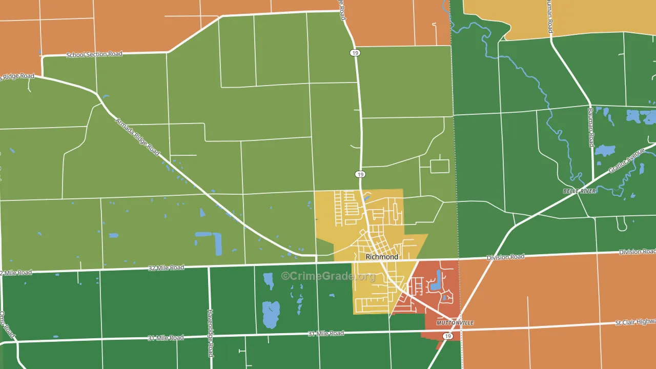 48062, MI Map of Theft Rates