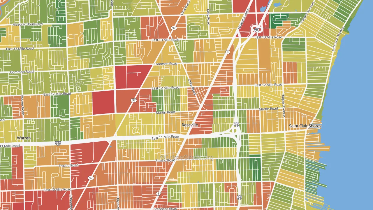 48066, MI Map of Theft Rates