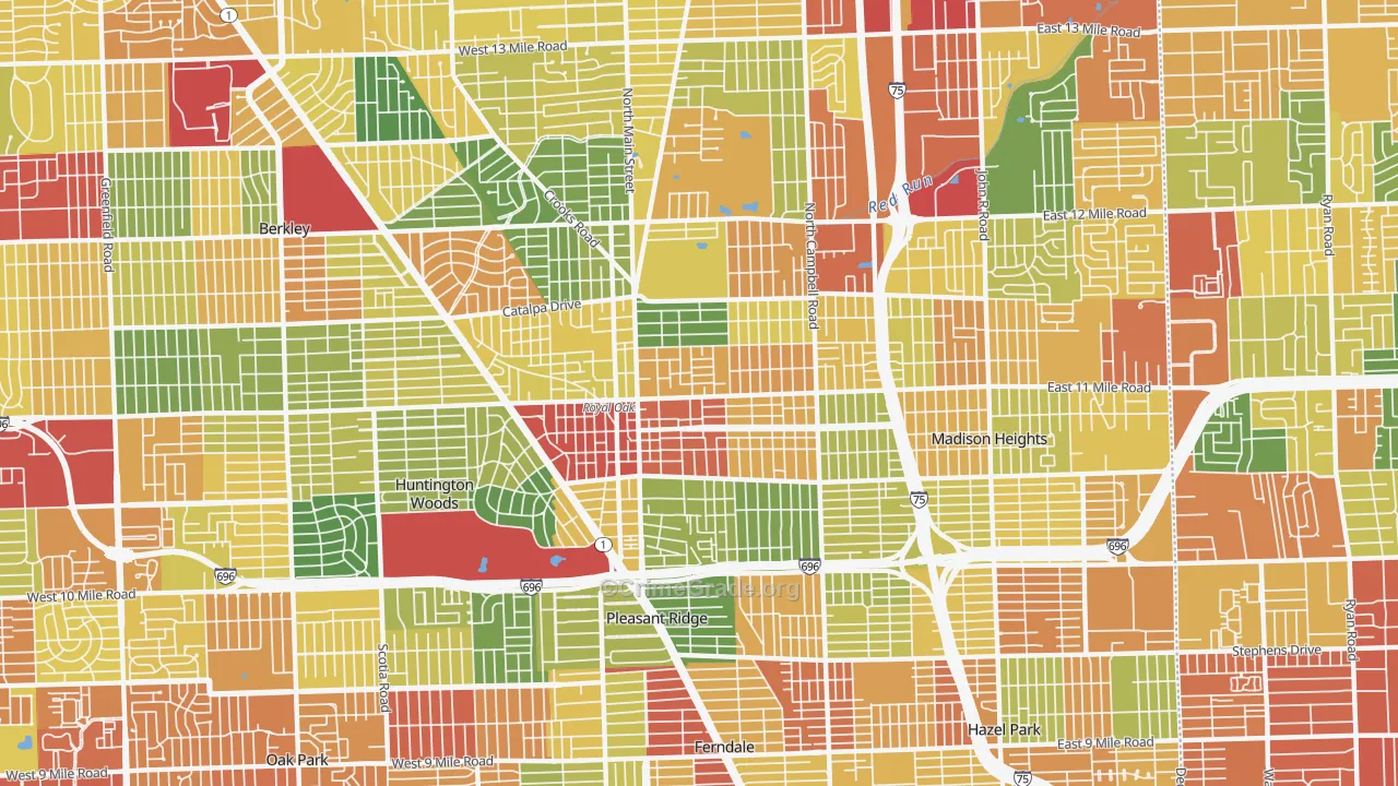 48067, MI Map of Theft Rates