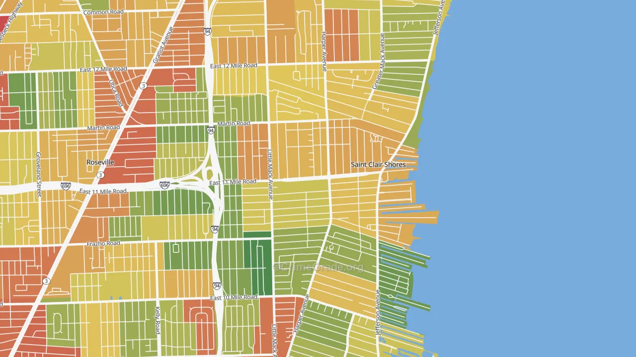 48081, MI Map of Theft Rates